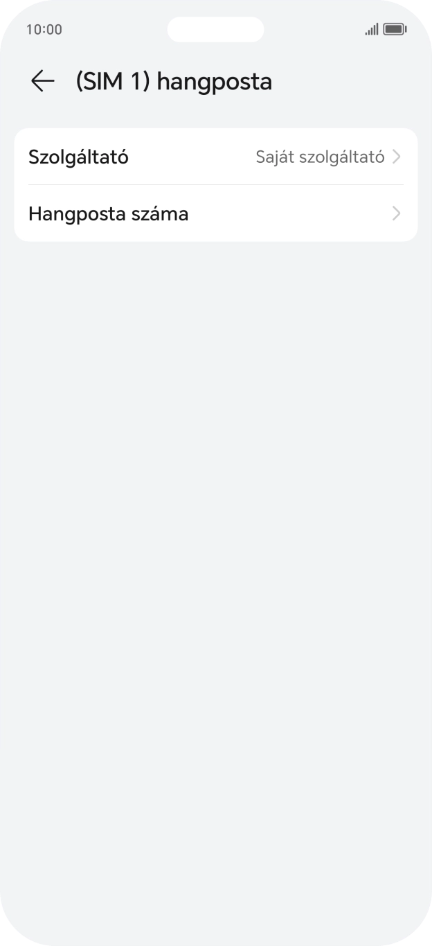 Válaszd a Hangposta száma lehetőséget.