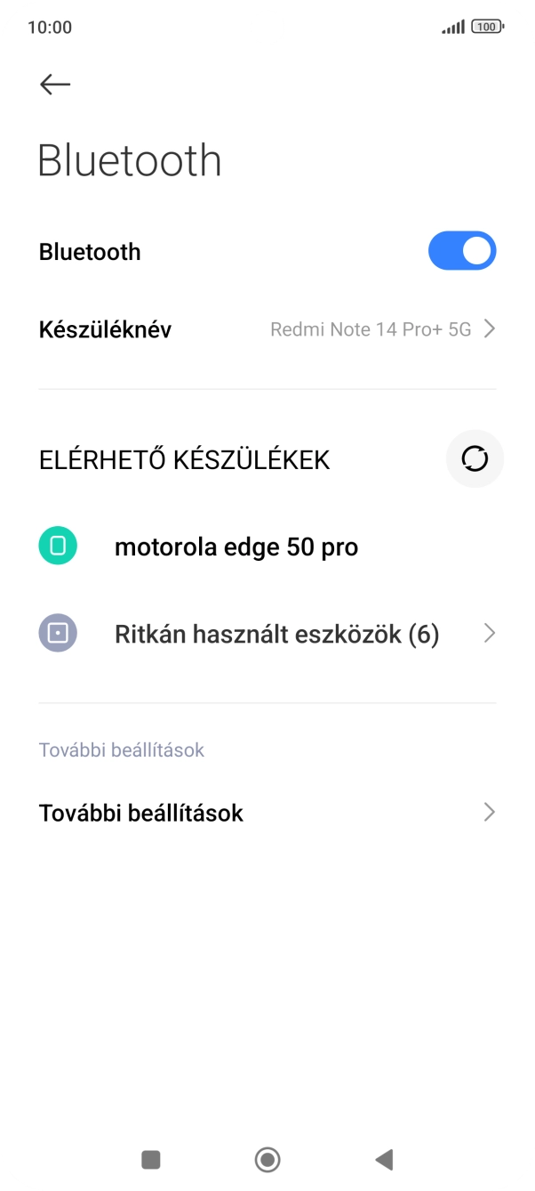 Válaszd ki a kívánt Bluetooth-eszközt, és kövesd a kijelzőn megjelenő utasításokat annak telefonodhoz történő csatlakoztatásához.