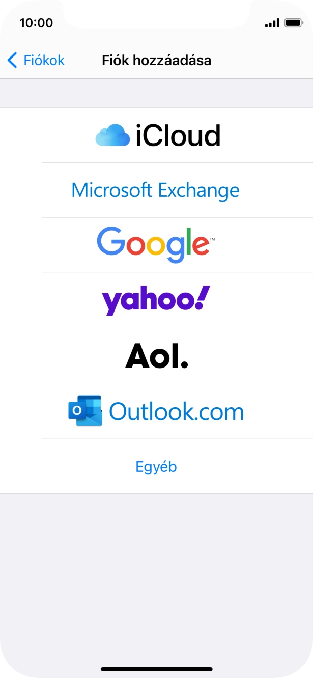 Válaszd az Egyéb lehetőséget.