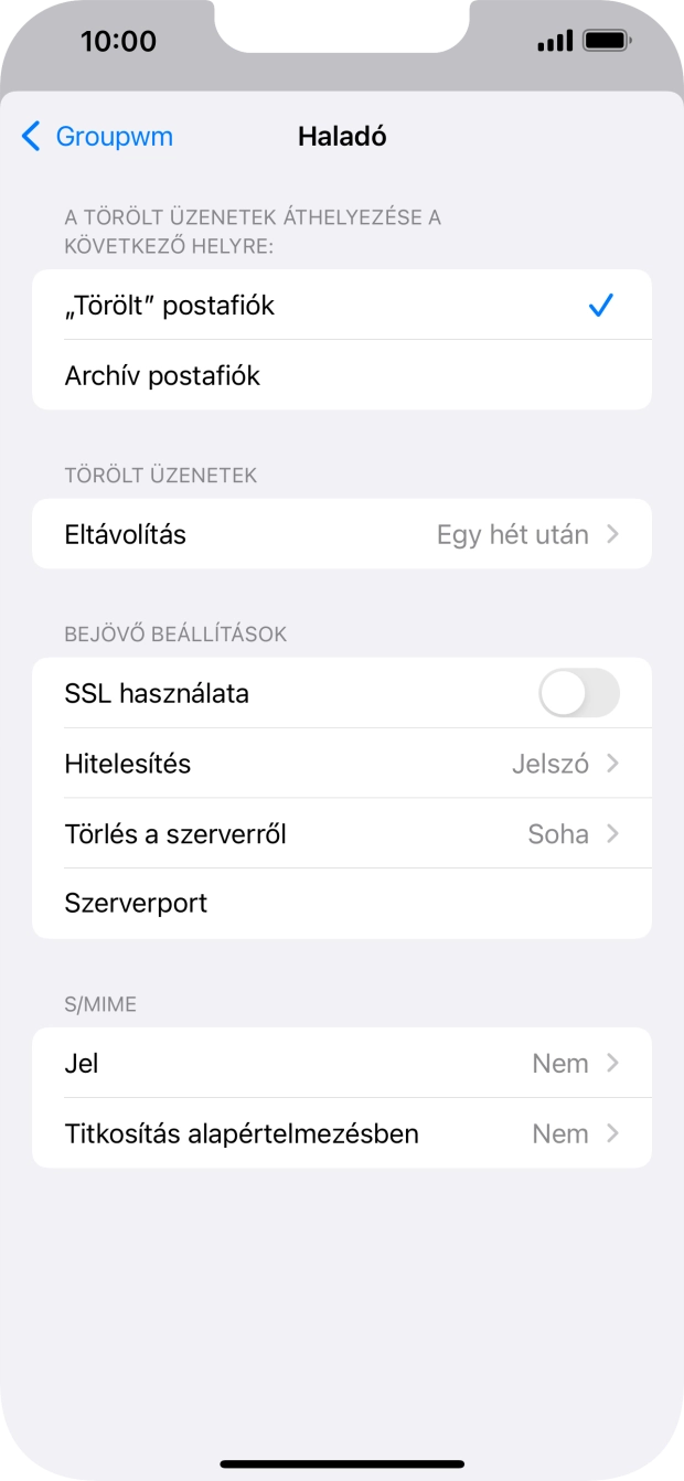 Válaszd a Hitelesítés lehetőséget.