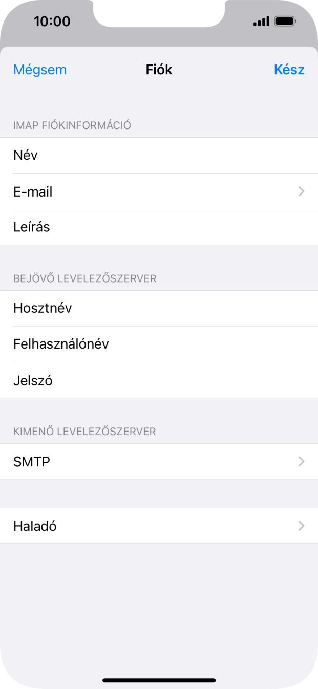 Válaszd az SMTP lehetőséget.