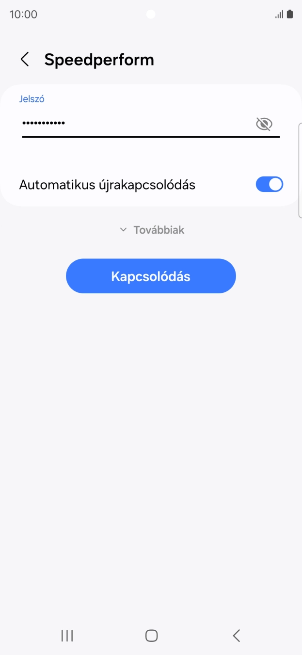 Írd be a Wi-Fi hálózatodhoz tartózó jelszót, és válaszd a Kapcsolódás lehetőséget. Írd be a Wi-Fi hálózatodhoz tartózó jelszót, és válaszd a Kapcsolódás lehetőséget.