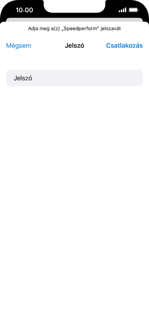 Írd be a Wi-Fi hálózatodhoz tartózó jelszót, és válaszd a Csatlakozás lehetőséget. Írd be a Wi-Fi hálózatodhoz tartózó jelszót, és válaszd a Csatlakozás lehetőséget.