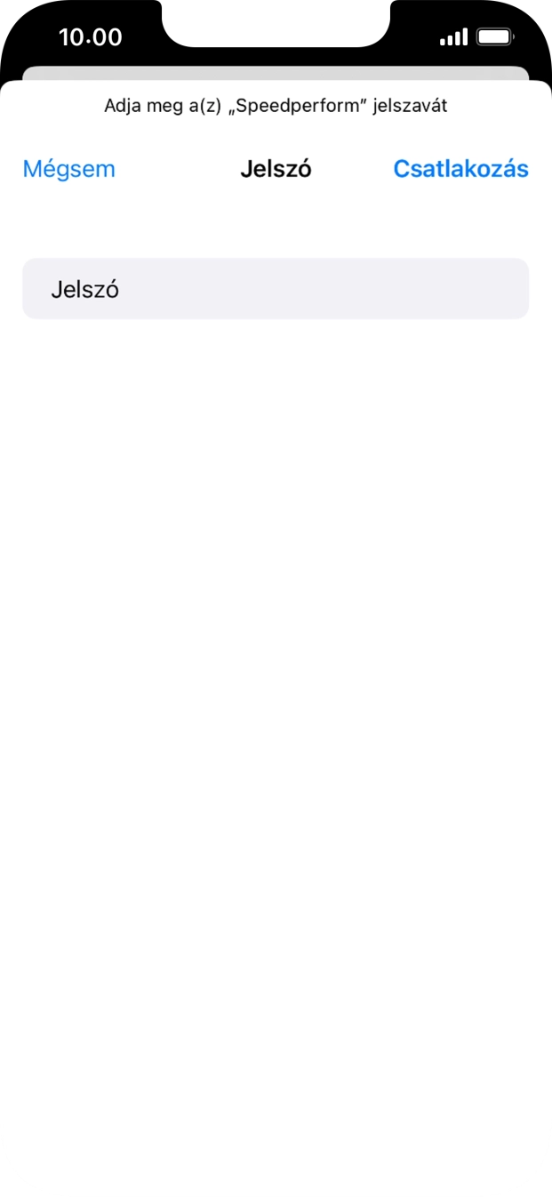 Írd be a Wi-Fi hálózatodhoz tartózó jelszót, és válaszd a Csatlakozás lehetőséget. Írd be a Wi-Fi hálózatodhoz tartózó jelszót, és válaszd a Csatlakozás lehetőséget.