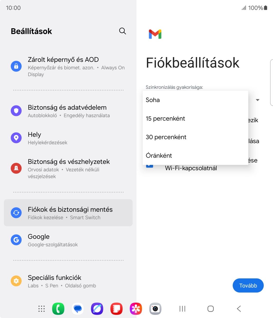 Válaszd ki a kívánt beállítást.