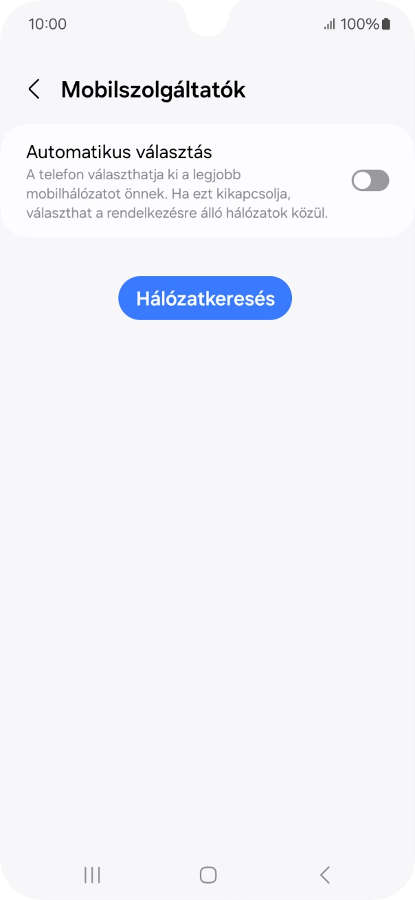 Kattints az „Automatikus választás” melletti csúszkára a funkció bekapcsolásához.