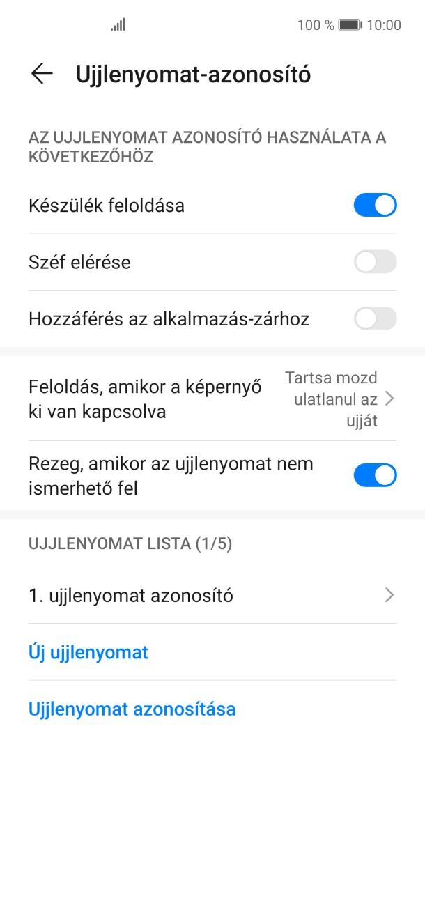 Kattints a kívánt beállítások melletti csúszkákra a funkciók be- vagy kikapcsolásához.