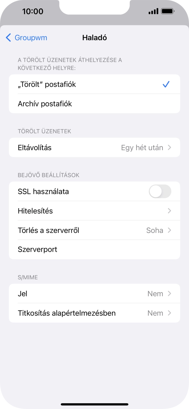 Válaszd a Hitelesítés lehetőséget.