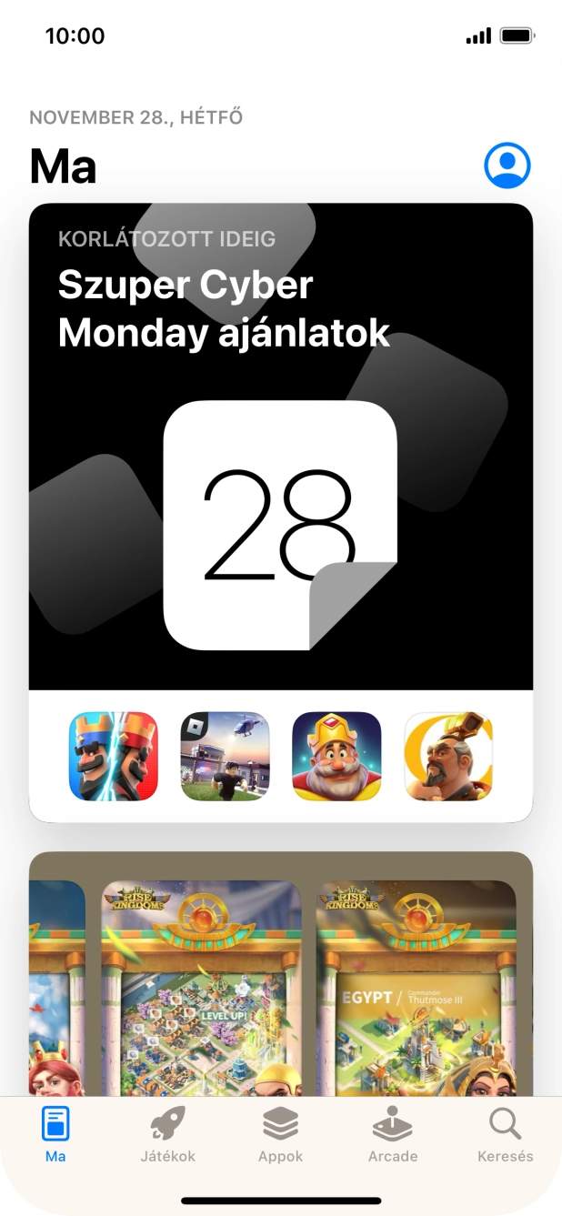 Válaszd a Keresés lehetőséget.