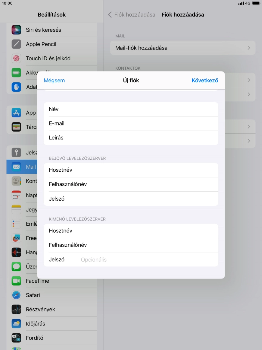 Kattints a Jelszó mezőre, és írd be az e-mail-fiókodhoz tartozó jelszót.