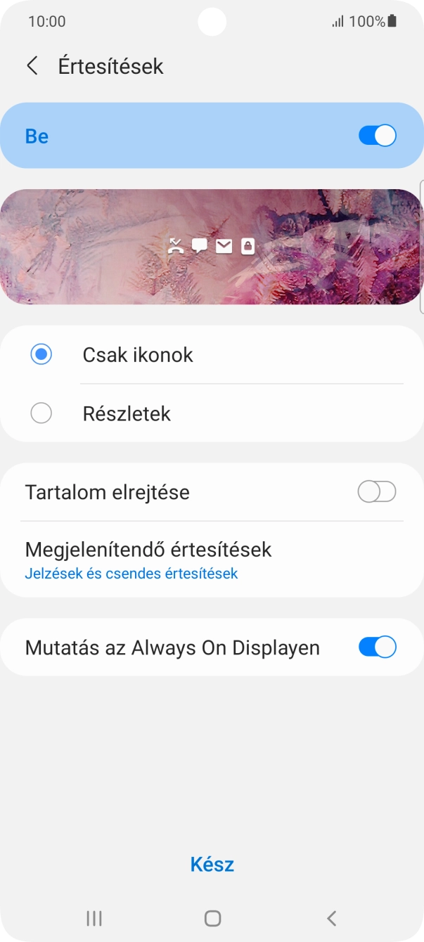 Kattints a kívánt beállítások melletti csúszkákra a funkciók be- vagy kikapcsolásához.