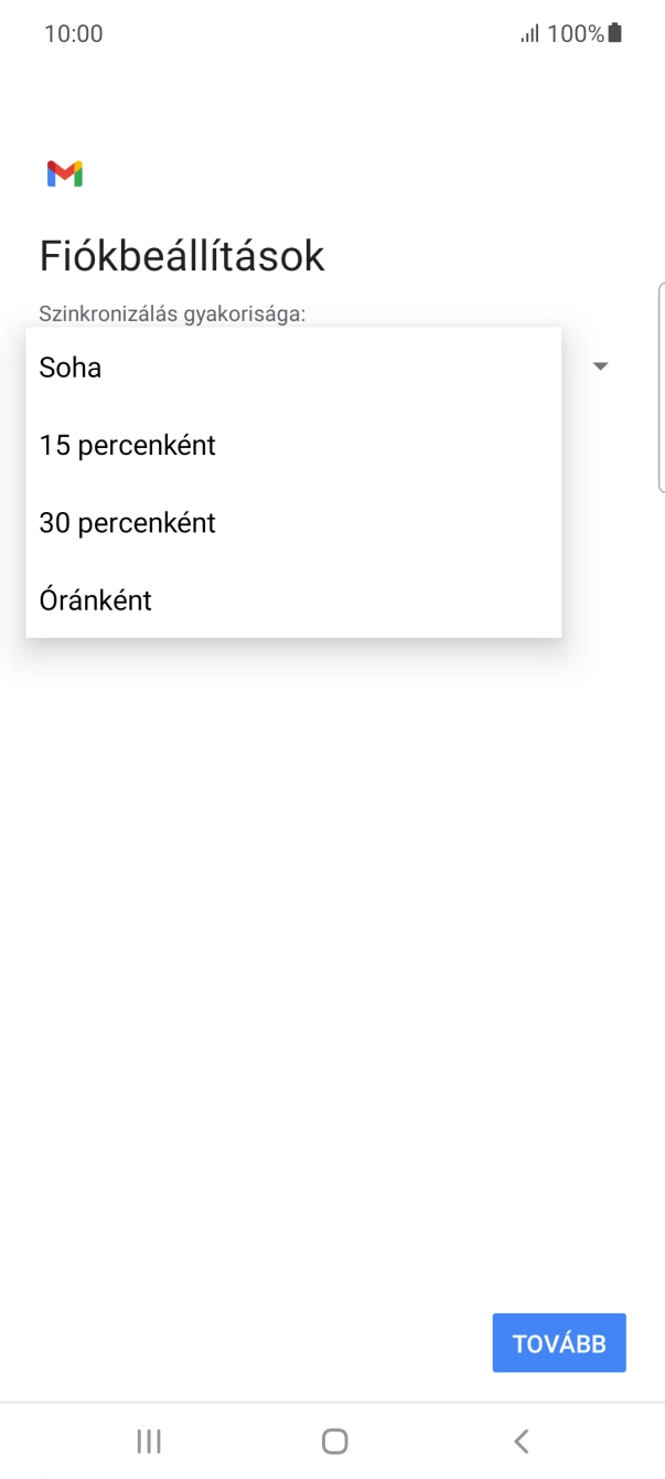 Válaszd ki a kívánt beállítást.