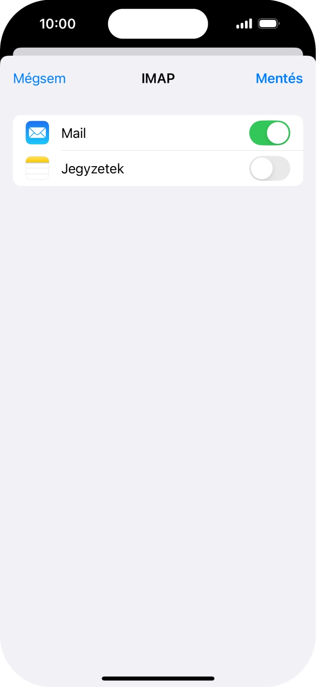 Válaszd a Mentés lehetőséget. Beállította a rendszer az e-mail-fiókodat. Amennyiben további beállításokat kívánsz alkalmazni a bejövő és kimenő szerverhez, az alábbi lépésekkel folytasd.