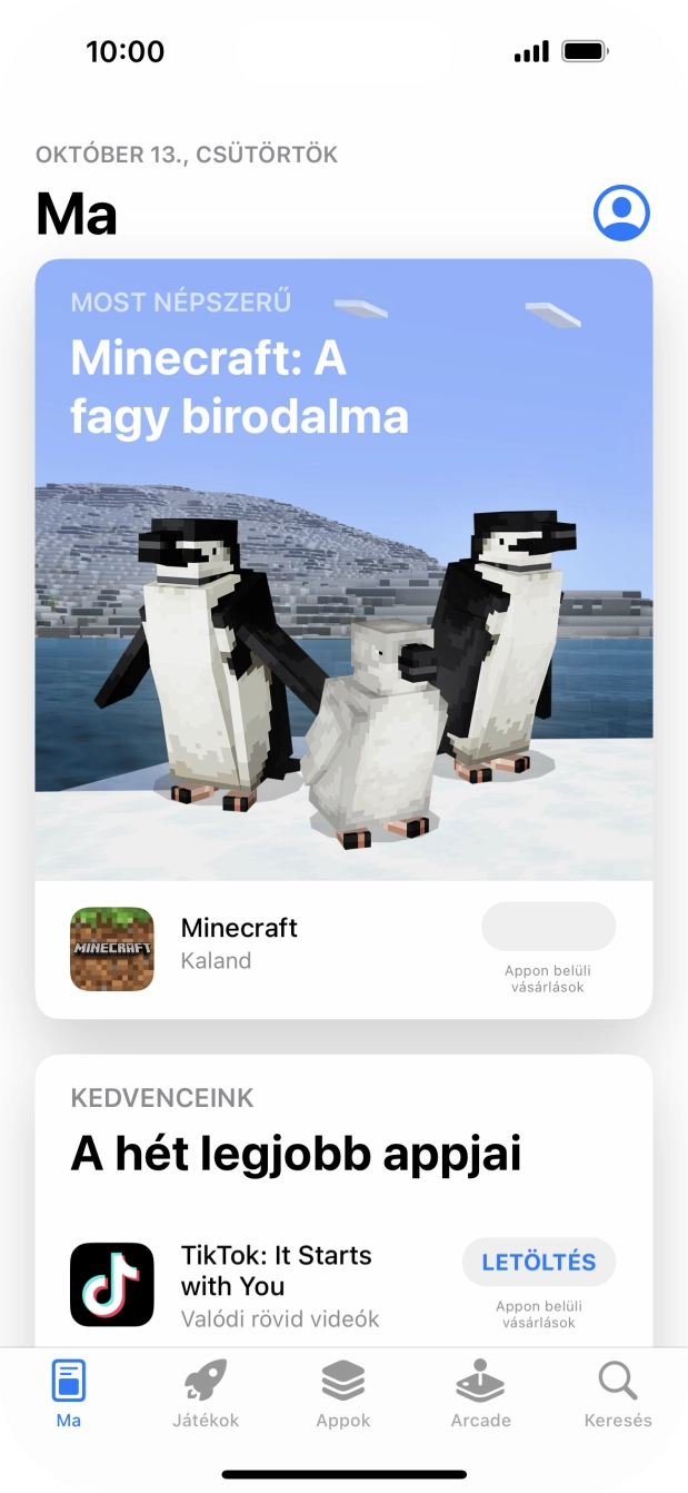 Válaszd a Keresés lehetőséget. Válaszd a Keresés lehetőséget.