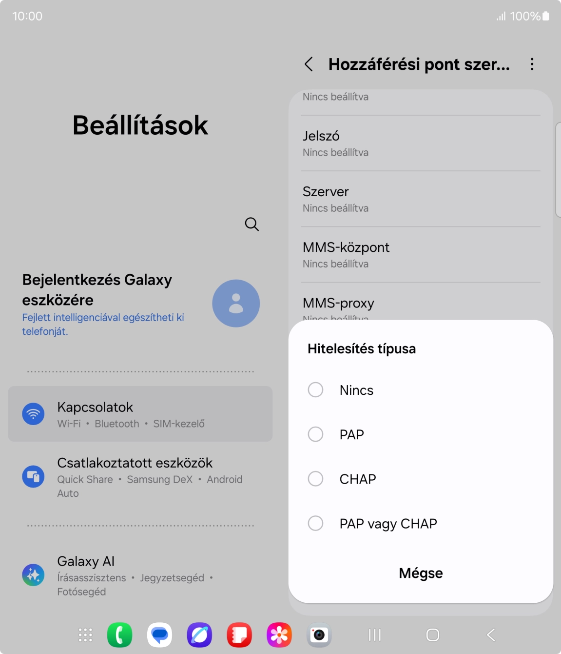 Válaszd a PAP lehetőséget. Válaszd a PAP lehetőséget.