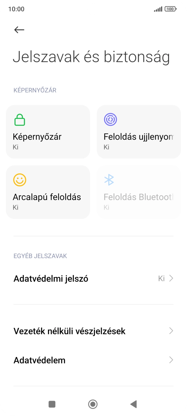 Válaszd a Feloldás ujjlenyomattal lehetőséget.