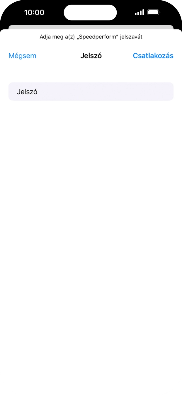 Írd be a Wi-Fi hálózatodhoz tartózó jelszót, és válaszd a Csatlakozás lehetőséget.