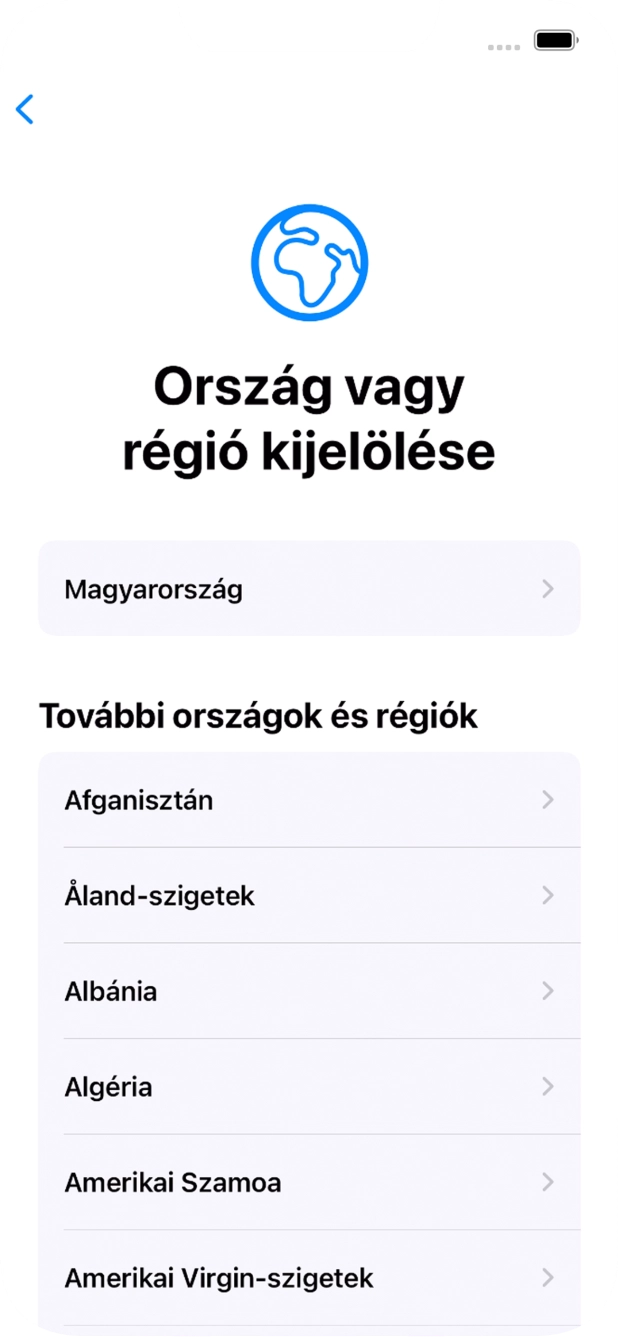 Válaszd ki a kívánt országot vagy régiót.