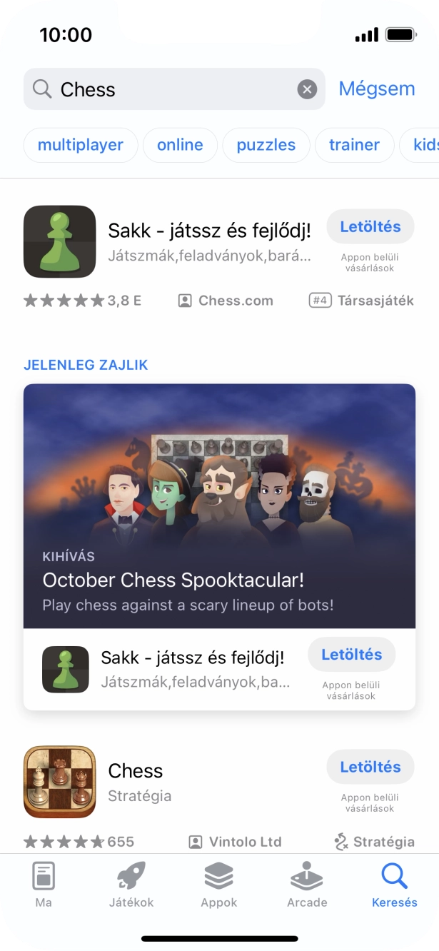 Kattints a kívánt alkalmazásra. Kattints a kívánt alkalmazásra.