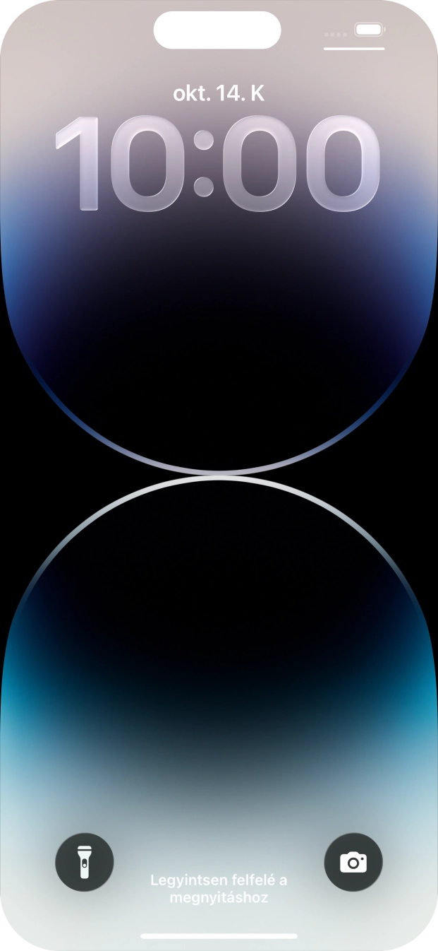 Húzd az ujjad felfelé a kijelző aljáról. Húzd az ujjad felfelé a kijelző aljáról.