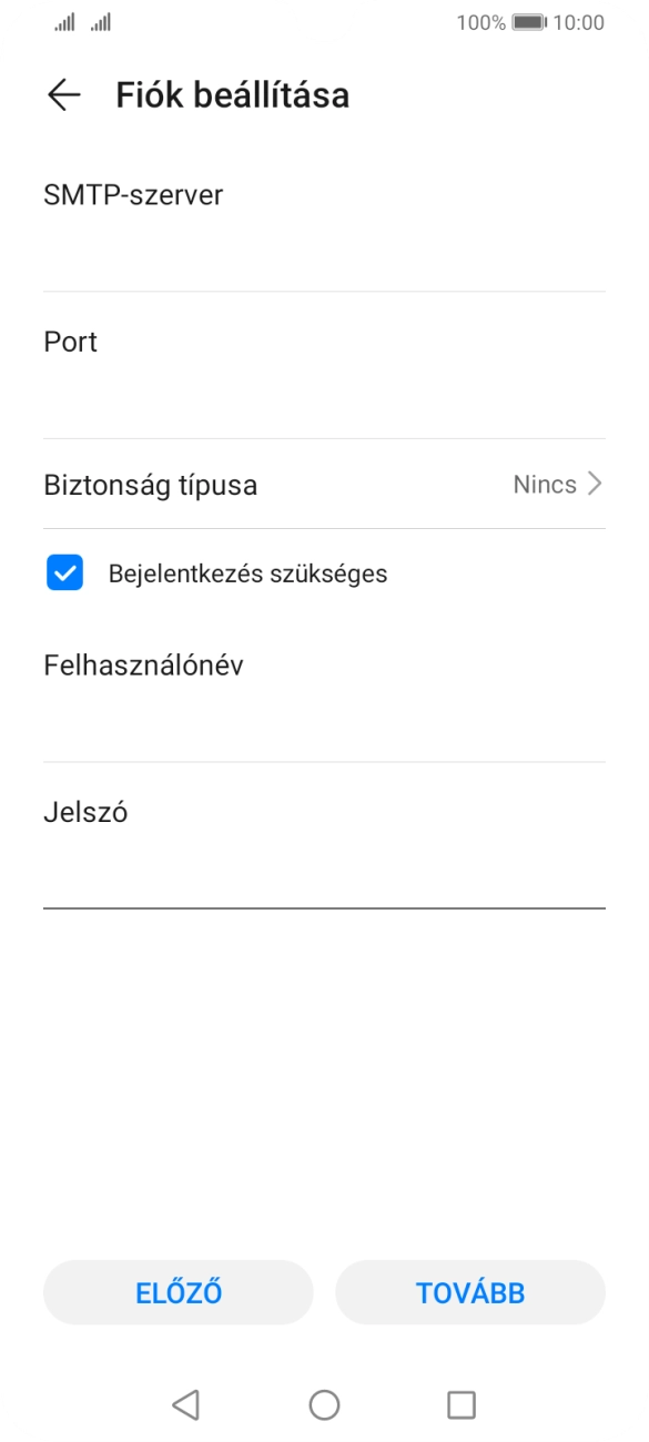 Válaszd a TOVÁBB lehetőséget.