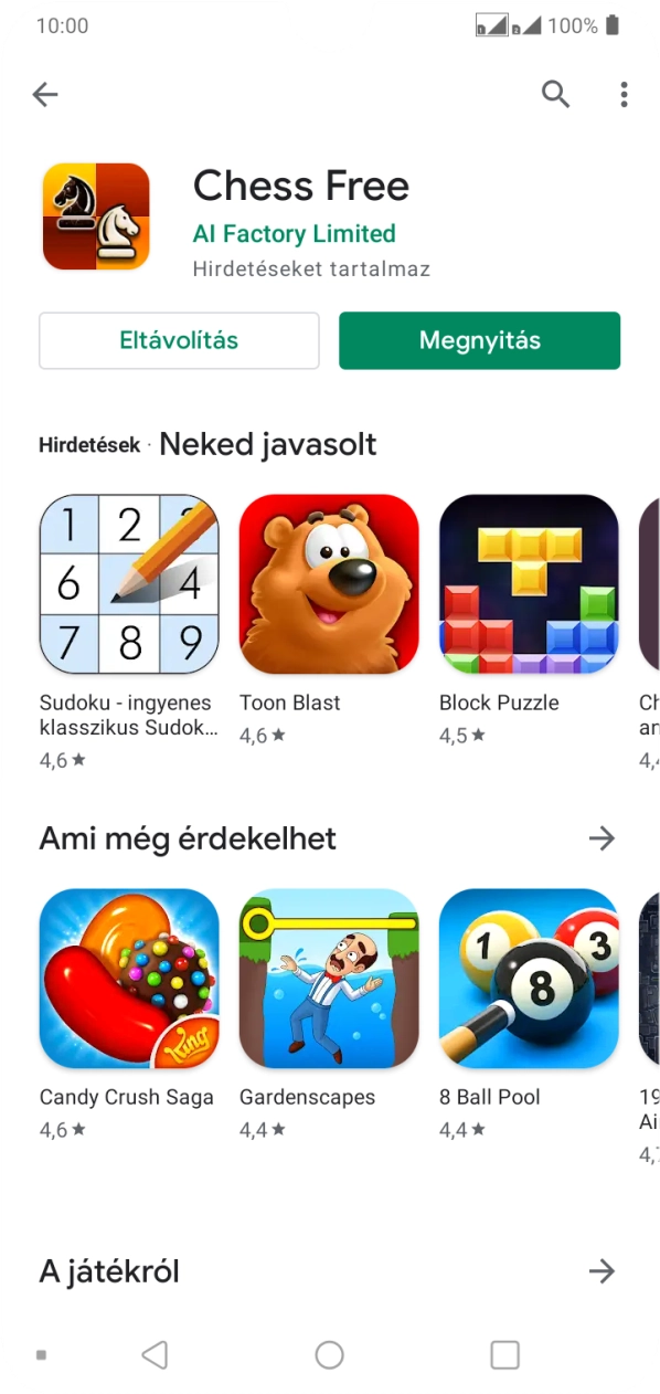 A befejezéshez, és ahhoz, hogy visszatérhess a főképernyőhöz, nyomd meg a főgombot.