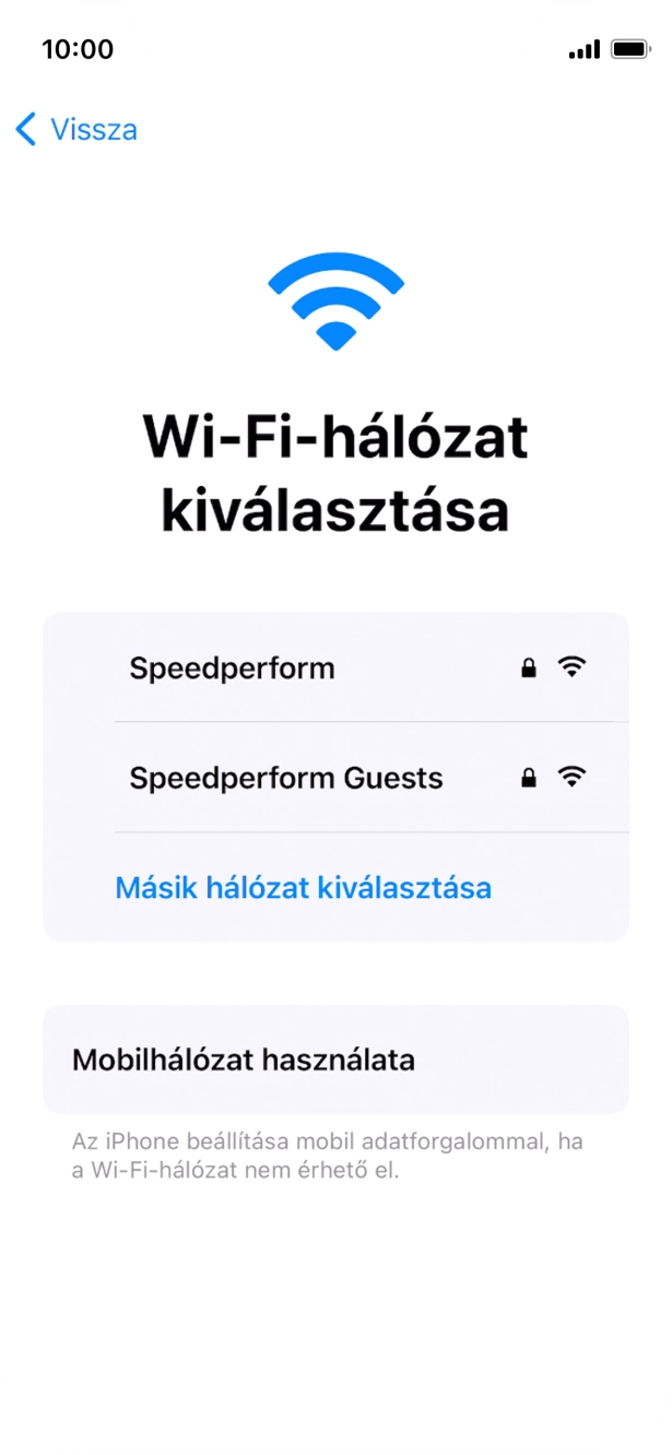 Válaszd ki a kívánt Wi-Fi hálózatot.