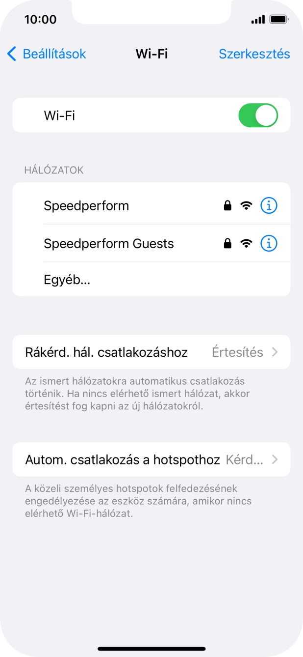 Kattints a kívánt Wi-Fi hálózatra, és írd be a Wi-Fi hálózathoz tartózó jelszót. Kattints a kívánt Wi-Fi hálózatra, és írd be a Wi-Fi hálózathoz tartózó jelszót.