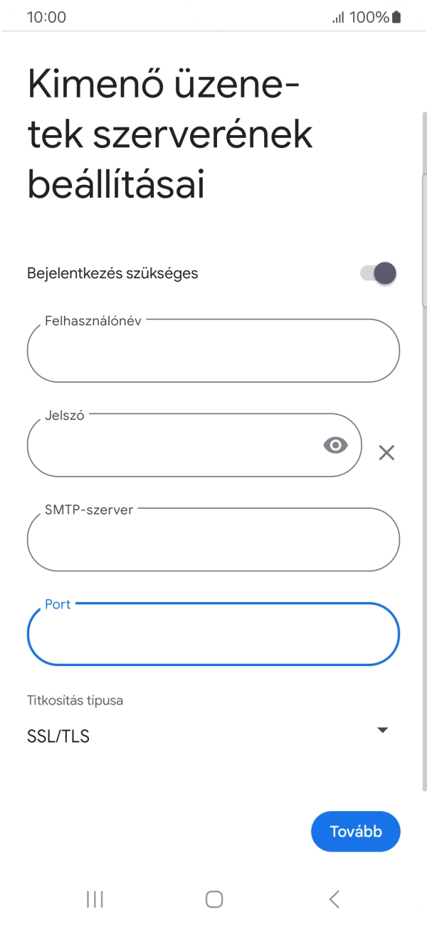 Válaszd a Tovább lehetőséget.