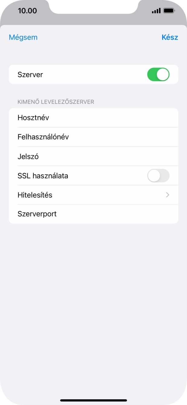 Válaszd a Hitelesítés lehetőséget.