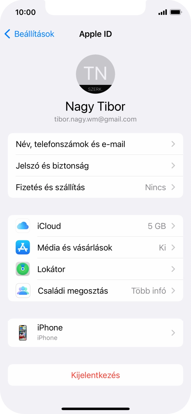 Húzd az ujjad felfelé a kijelző aljáról, hogy visszatérj a kezdőképernyőhöz.