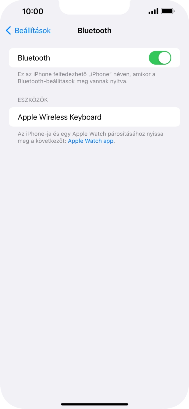 Válaszd ki a kívánt Bluetooth-eszközt, és kövesd a kijelzőn megjelenő utasításokat annak telefonodhoz történő csatlakoztatásához.