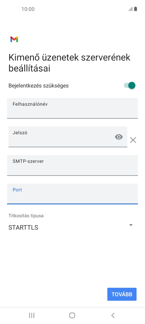 Nyisd le a „Titkosítás típusa” alatt legördülő menüt.