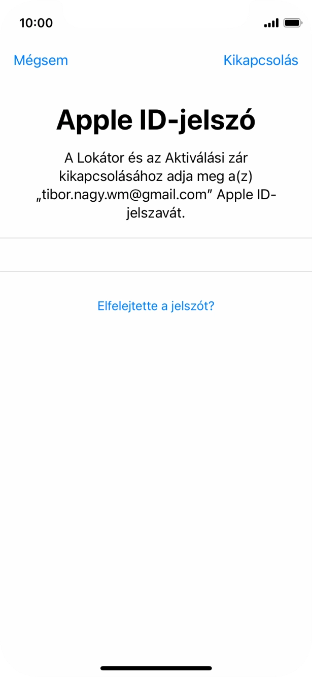 Válaszd a Kikapcsolás lehetőséget. Válaszd a Kikapcsolás lehetőséget.