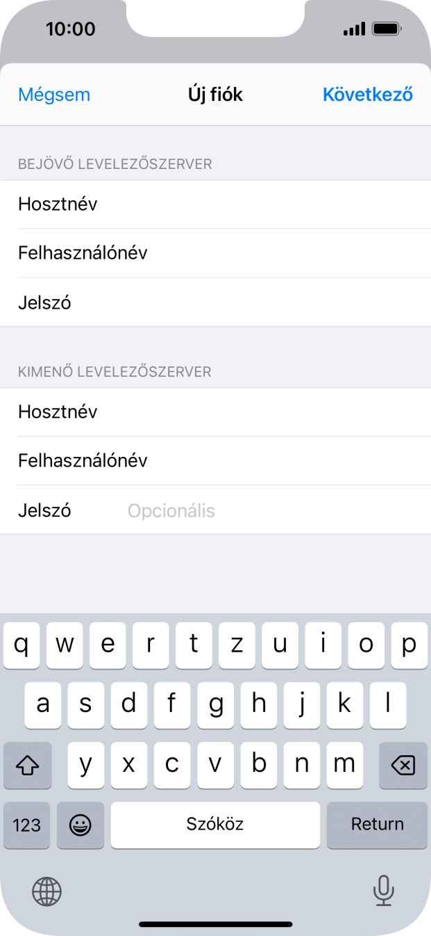Kattints a Jelszó mezőre, és írd be az e-mail-fiókodhoz tartozó jelszót.