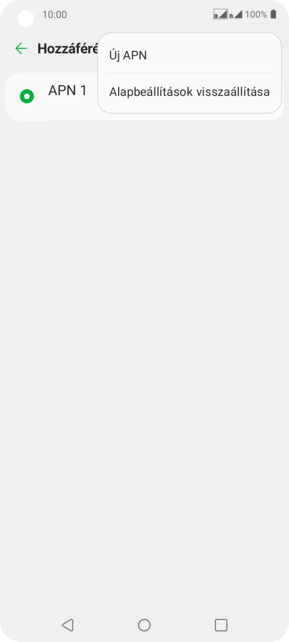 Válaszd az Új APN lehetőséget. Válaszd az Új APN lehetőséget.