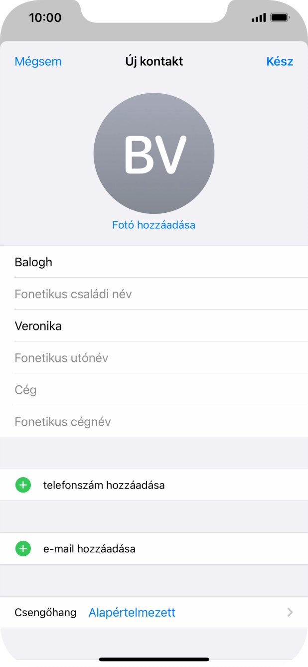 Válaszd a telefonszám hozzáadása lehetőséget.