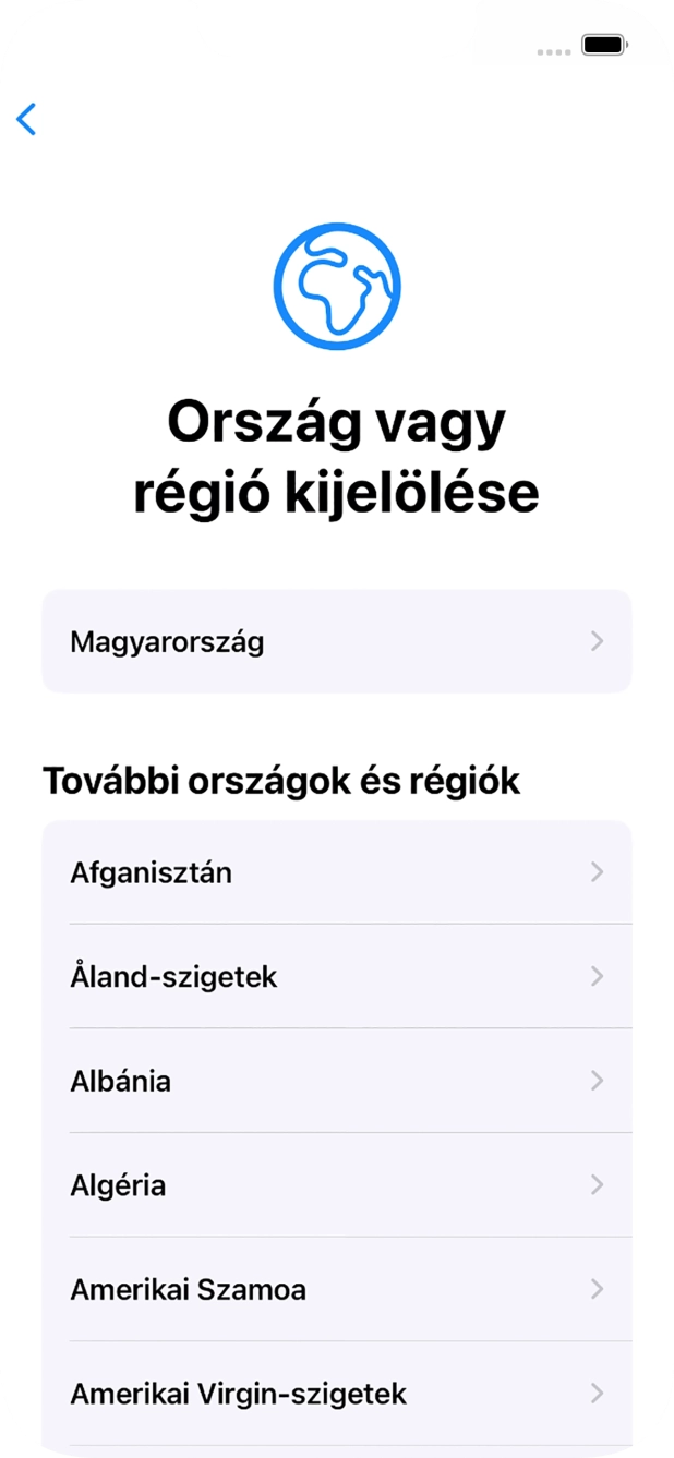 Válaszd ki a kívánt országot vagy régiót.
