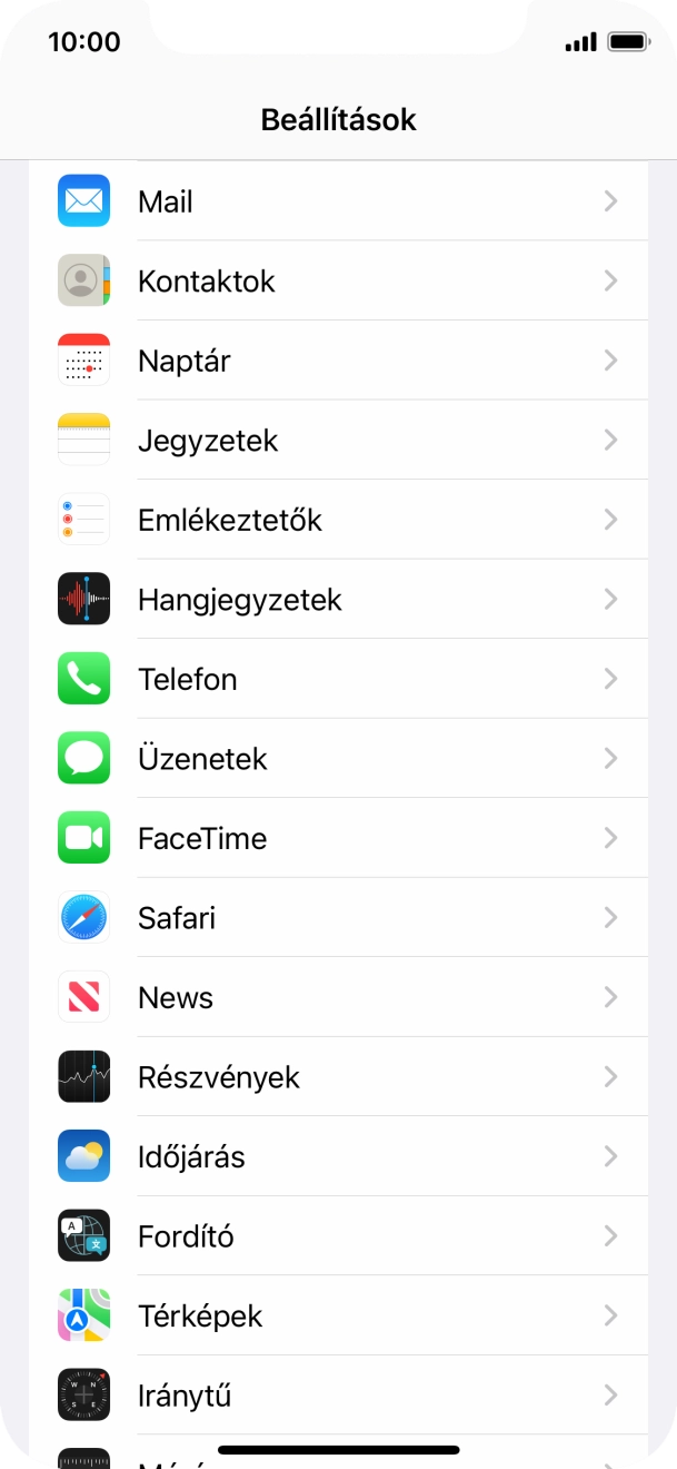 Válaszd az Üzenetek lehetőséget. Válaszd az Üzenetek lehetőséget.