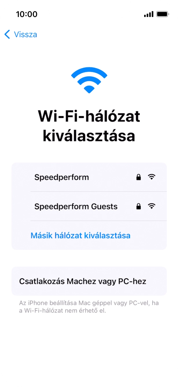 Válaszd ki a kívánt Wi-Fi hálózatot. Válaszd ki a kívánt Wi-Fi hálózatot.