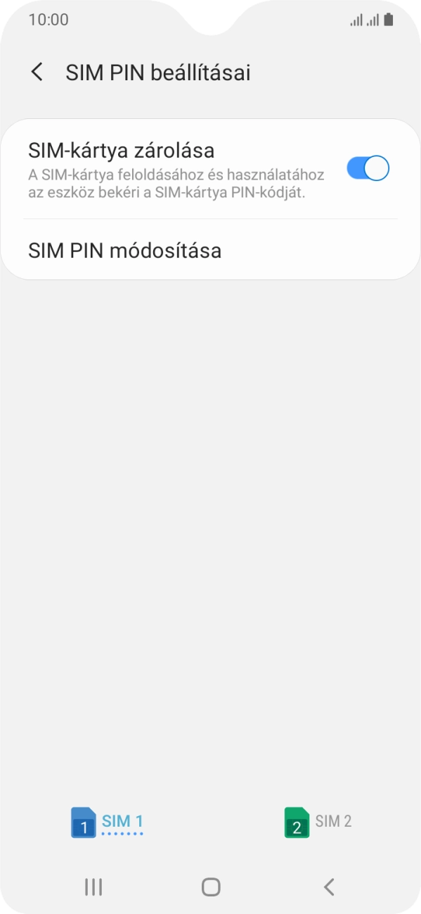 Kattints a kívánt SIM-kártyára.