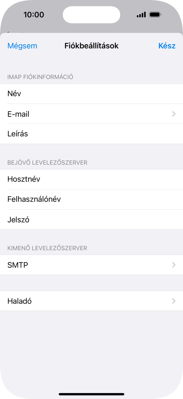 Válaszd az SMTP lehetőséget.