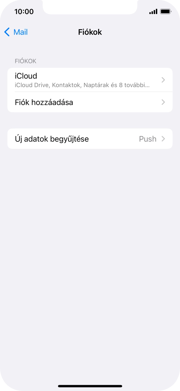 Válaszd a Fiók hozzáadása lehetőséget.