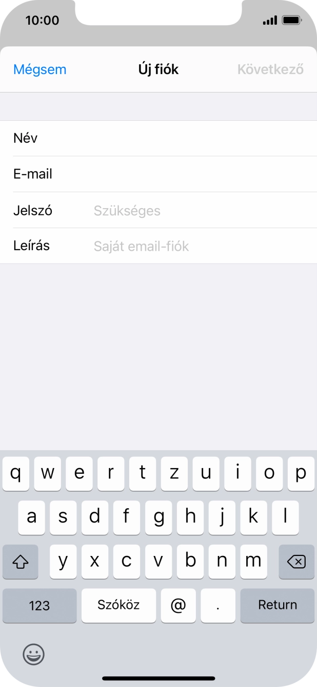 Kattints a Jelszó mezőre, és írd be az e-mail-fiókodhoz tartozó jelszót.
