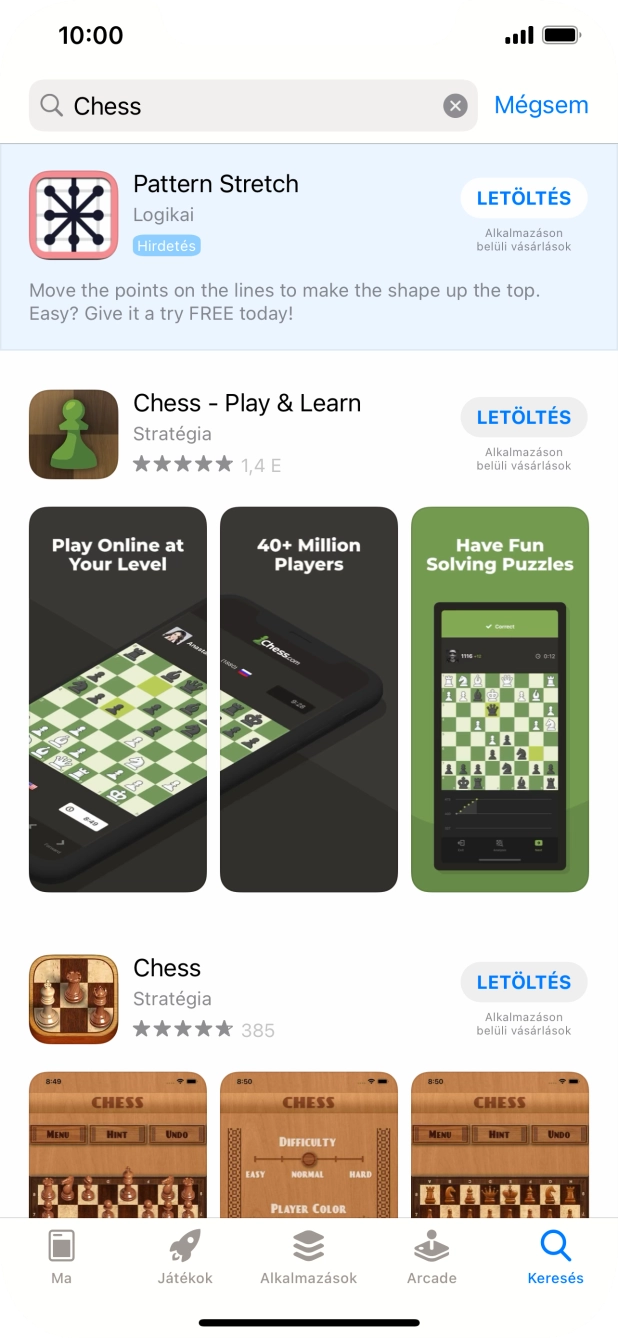 Kattints a kívánt alkalmazásra. Kattints a kívánt alkalmazásra.