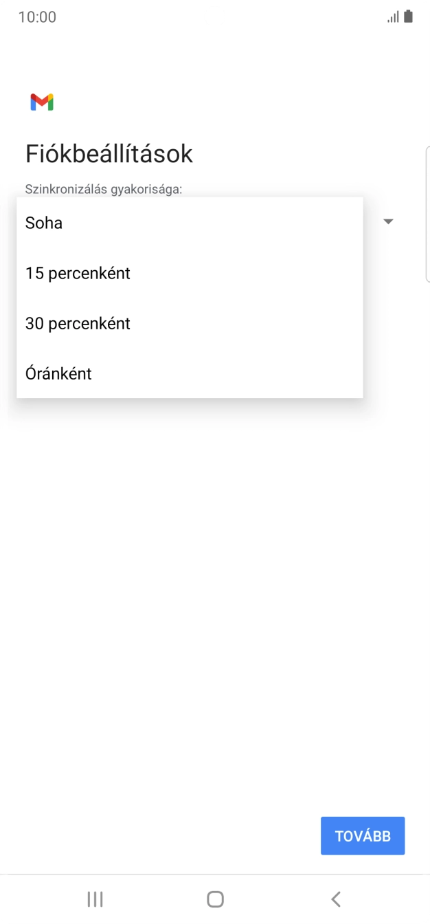 Válaszd ki a kívánt beállítást.