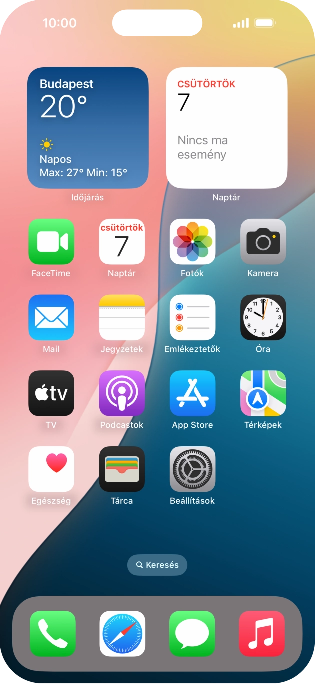 Nyomd meg egyidejűleg az oldalsó gombot és a felső hangerő-szabályozót, és tartsd lenyomva, míg a kikapcsolás ikon meg nem jelenik a kijelzőn. Nyomd meg egyidejűleg az oldalsó gombot és a felső hangerő-szabályozót, és tartsd lenyomva, míg a kikapcsolás ikon meg nem jelenik a kijelzőn.