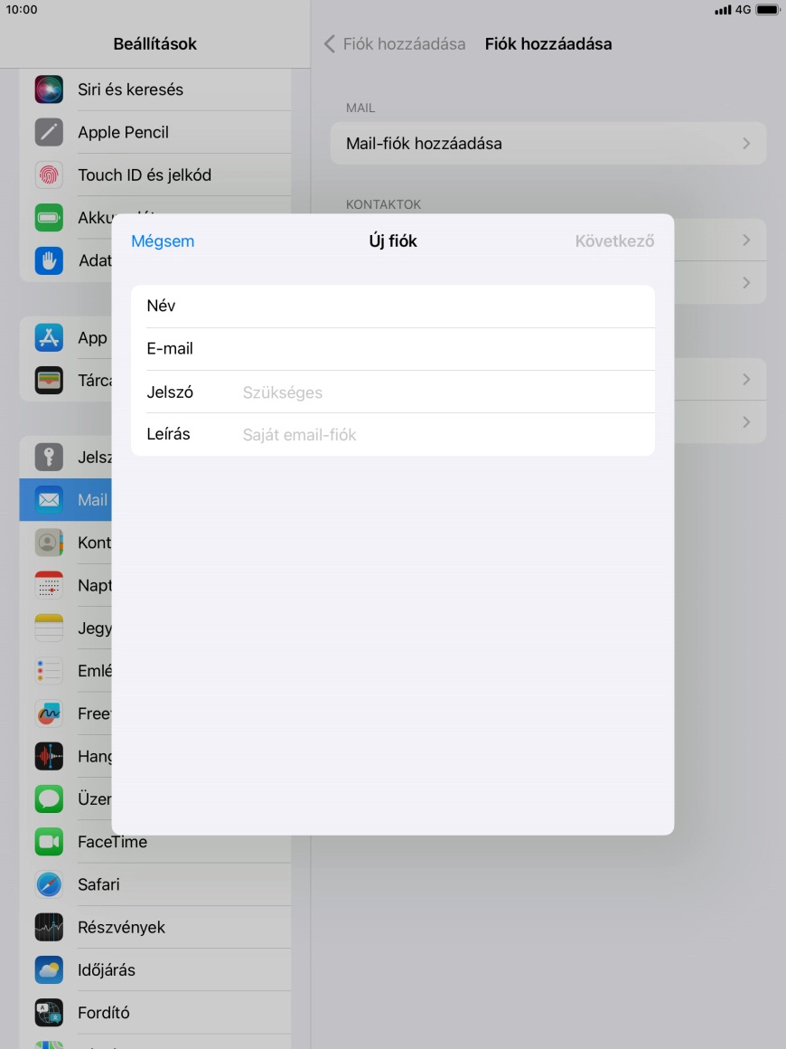Kattints a Jelszó mezőre, és írd be az e-mail-fiókodhoz tartozó jelszót.