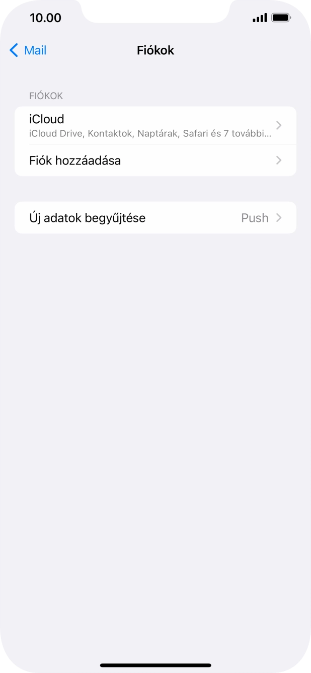 Válaszd a Fiók hozzáadása lehetőséget.