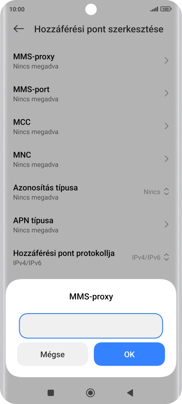 Írd be azt, hogy 80.244.097.002, és válaszd az OK lehetőséget.